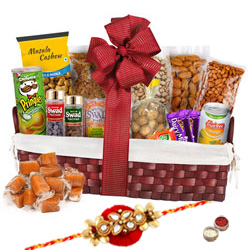 Greed’s Thrill Dry Fruits Assemblage with One Rakhi and Roli Tilak Chawal Greed’s Thrill Dry Fruits Assemblage with One Rakhi and Roli Tilak Chawal