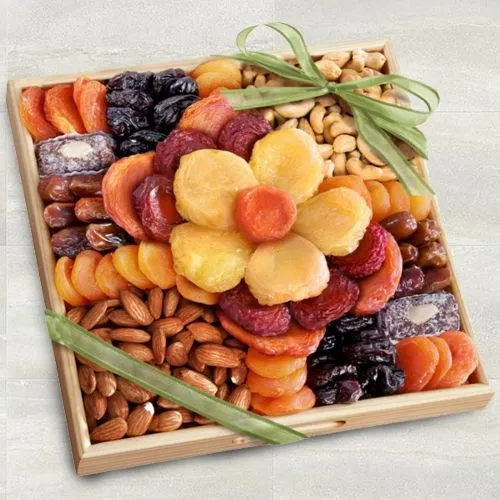 Exclusively Arranged Tray of Mixed Dry Fruits