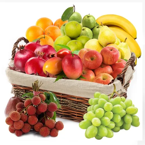 Appetizing Fresh Fruits Gift Basket