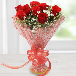 Expressive Blooming Happiness Bouquet of 12 Red Roses Expressive Blooming Happiness Bouquet of 12 Red Roses