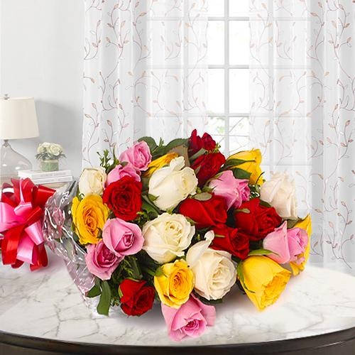 Stunning 24 Mixed Roses Bouquet Stunning 24 Mixed Roses Bouquet