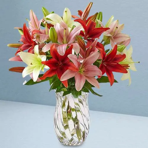 Blissful Blossoms Lilies in Vase