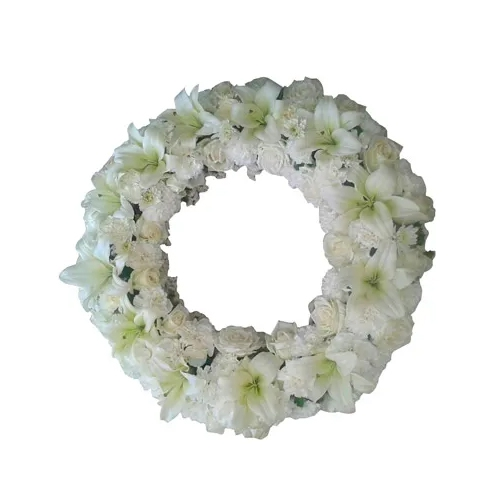 Serene White Floral Wreath