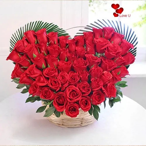 Online Deliver Heart Shape Red Roses