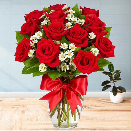 Tender Elegance Dutch Red Roses Bouquet Tender Elegance Dutch Red Roses Bouquet