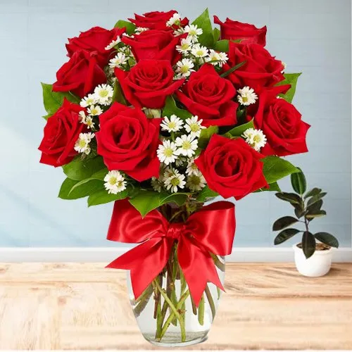 Tender Elegance Dutch Red Roses Bouquet