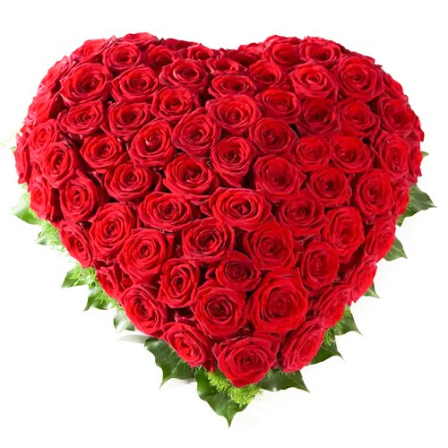 Awe-Inspiring 50 Heart Shaped Roses Arrangement Awe-Inspiring 50 Heart Shaped Roses Arrangement