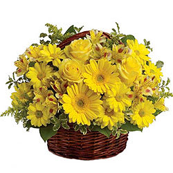 Exotic Passion for Fashion Yellow Flowers Basket Exotic Passion for Fashion Yellow Flowers Basket