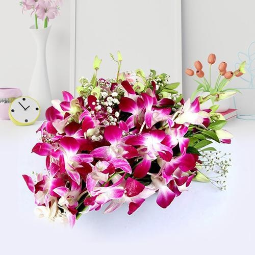 Dazzling Purple Orchid Stems Bunch Dazzling Purple Orchid Stems Bunch