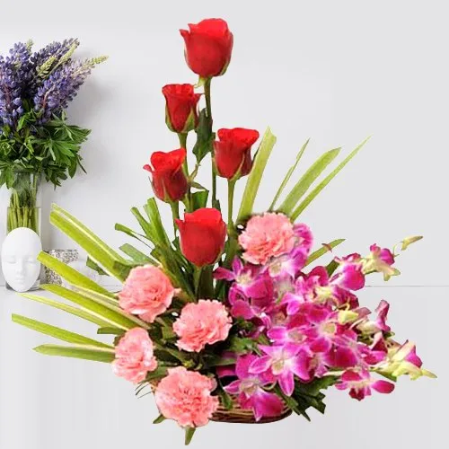 Attractive Carnival of Mixed Flowers Premium Arrangement