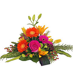 Blushing Mixed Romantic Flower Collection in a Basket with Fillers Blushing Mixed Romantic Flower Collection in a Basket with Fillers