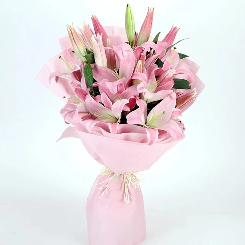 Sauve Bouquet of Pink Lilies