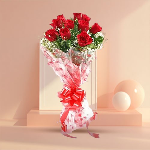 Delightful Birth-Day Red Rose Bouquet Delightful Birth-Day Red Rose Bouquet