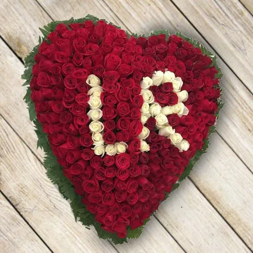 100 Red Roses Heart (Alphabet Series)