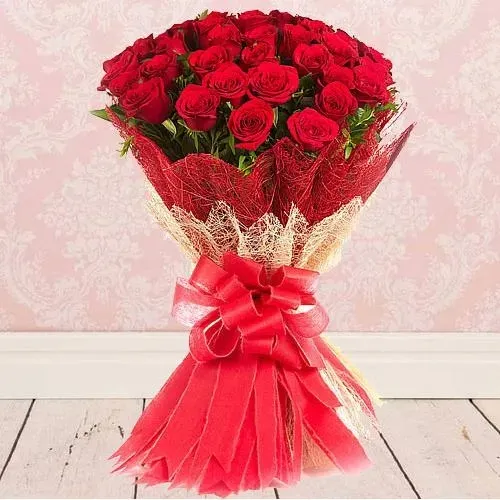 Tranquility Bouquet of Classic Red Roses