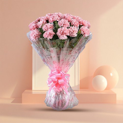 Deliver an attractive Pink Carnations Bouquet Deliver an attractive Pink Carnations Bouquet