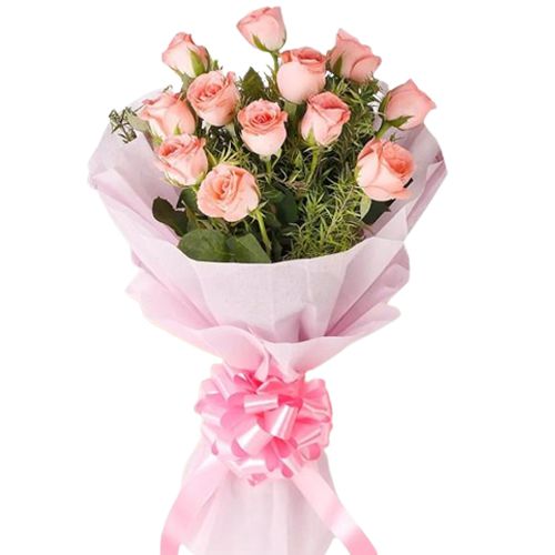 Elegant Pink Roses arranged in a Bunch
Elegant Pink Roses arranged in a Bunch