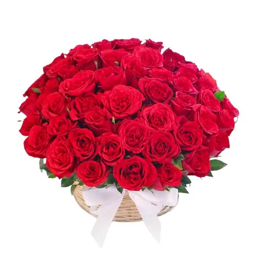 Captivating Red Roses Basket
