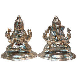 Silver Plated Lakhsmi Ganesh Silver Plated Lakhsmi Ganesh
