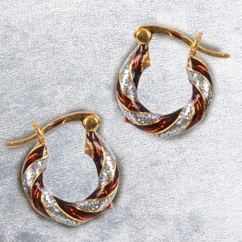 Marvelous Gold Toned Metal Looped Earrings Set