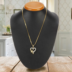 Love You Forever Heart Shaped Gold Pendant Love You Forever Heart Shaped Gold Pendant
