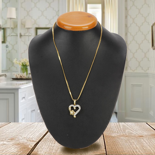 Love You Forever Heart Shaped Gold Pendant Love You Forever Heart Shaped Gold Pendant