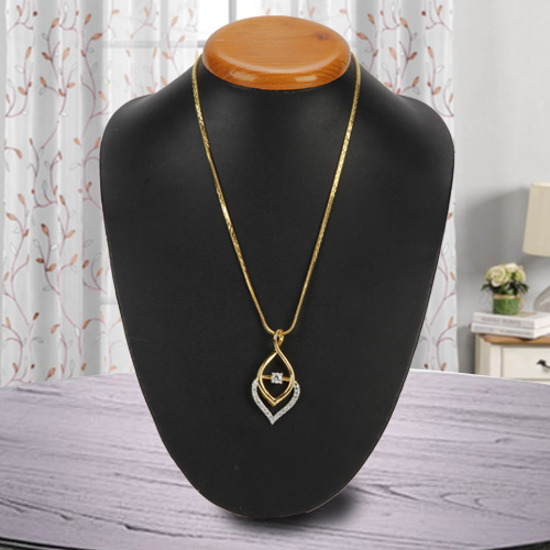 Enthralling Fernanda Pendant N Flame Gold Color Necklace Enthralling Fernanda Pendant N Flame Gold Color Necklace