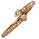Designer Pearl Bangles with Heart (1 Row) Designer Pearl Bangles with Heart (1 Row)