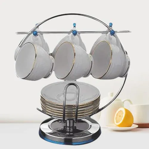 Trendsetting Cup N Saucer Stainless Steel Stand from Bridge2Shopping