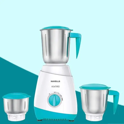 Trendy Havells White N Light Blue Mixer Grinder with 3 Jars Trendy Havells White N Light Blue Mixer Grinder with 3 Jars