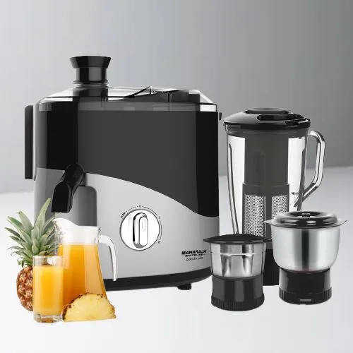 Impressive Maharaja Whiteline 3 Jars Juicer Mixer Grinder in Black n Silver Impressive Maharaja Whiteline 3 Jars Juicer Mixer Grinder in Black n Silver