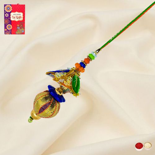 Lovely Bhabhi's Designer Lumba Rakhi Lovely Bhabhi's Designer Lumba Rakhi