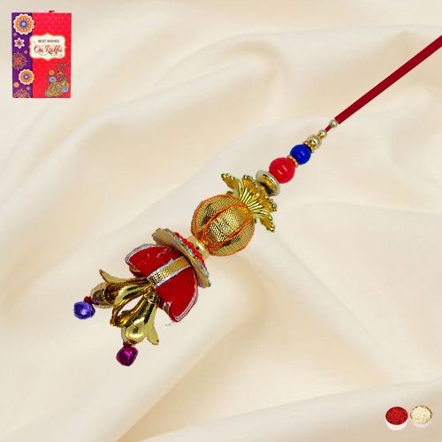 Lovely Bhabhi's Designer Festive Lumba Rakhi Lovely Bhabhi's Designer Festive Lumba Rakhi