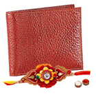 Genuine Leather Reddish Brown Shade Leather Wallet from Leather Talks with Rakhi and Roli Tilak Chawal Genuine Leather Reddish Brown Shade Leather Wallet from Leather Talks with Rakhi and Roli Tilak Chawal