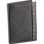 Greyish Balck Colored Gents Genuine Leather Wallet with Designer Orange Stitch from Leather Talks Greyish Balck Colored Gents Genuine Leather Wallet with Designer Orange Stitch from Leather Talks
