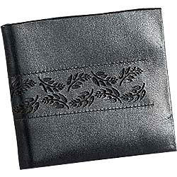 Flower Imprinted Black Genuine Leather Gents Wallet from Leather Talks Flower Imprinted Black Genuine Leather Gents Wallet from Leather Talks