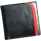 Red Patchworked Leather Talks Genuine Leather Mens Wallet in Black Red Patchworked Leather Talks Genuine Leather Mens Wallet in Black
