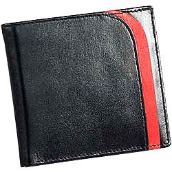 Red Patchworked Leather Talks Genuine Leather Mens Wallet in Black Red Patchworked Leather Talks Genuine Leather Mens Wallet in Black