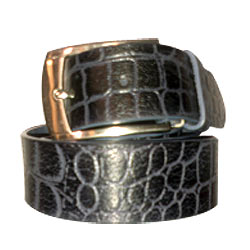 Black Geuinie Leather Casual Belt for Men from Longhorn Black Geuinie Leather Casual Belt for Men from Longhorn