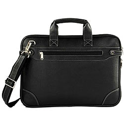 Faux Leather Office Folio cum Leather Bag from Vaunt in Black Faux Leather Office Folio cum Leather Bag from Vaunt in Black