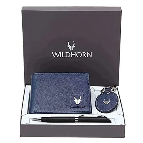 Arresting WildHorn Leather Wallet with Keychain N Pen Combo for Men Arresting WildHorn Leather Wallet with Keychain N Pen Combo for Men