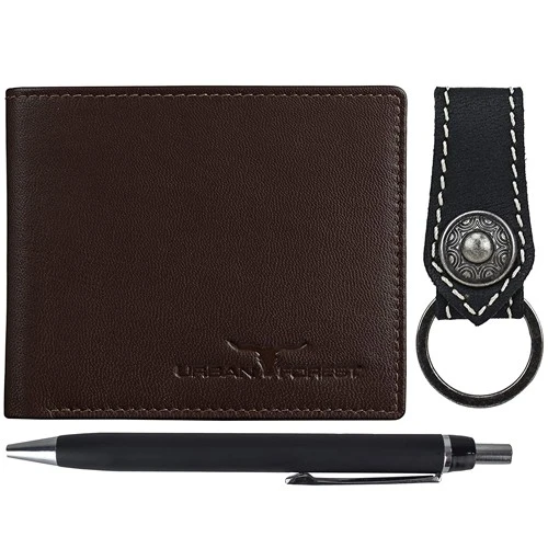Marvelous Urban Forest Gents Wallet with Keyring N Pen Set Marvelous Urban Forest Gents Wallet with Keyring N Pen Set