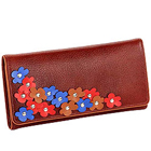 Blossom Themed Genuine Leather Wallet in Brown with Colorful Leather Flowers from Leather Talks Blossom Themed Genuine Leather Wallet in Brown with Colorful Leather Flowers from Leather Talks