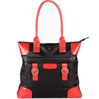 Red and Black styled Designer Ladies Genuine Leather Handbag from Leather Talk Red and Black styled Designer Ladies Genuine Leather Handbag from Leather Talk
