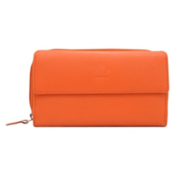 Chic Ladies Wallet in Orange Colour Made of Genuine Leather from Urban Forest Chic Ladies Wallet in Orange Colour Made of Genuine Leather from Urban Forest