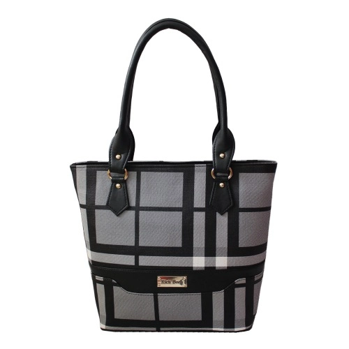 Amazing Checkered Bag for Her with Black Handle Amazing Checkered Bag for Her with Black Handle