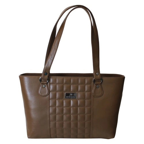 Womens Dark Brown Vanity Bag with Front Stiches Womens Dark Brown Vanity Bag with Front Stiches