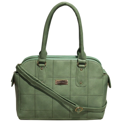 Ladies Funky Smart Stich Design Bag in Pista Green