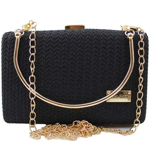 Stylish Metal Frame Sling Chain Ladies Party Bag