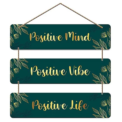 Remarkable Gift of Positive Quotes Wooden Wall Hanger